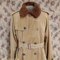 Vintage Mens Polo Ralph Lauren Fur Collar Trench Coat Aviator Motoring WW1 1920s 1930s Style L