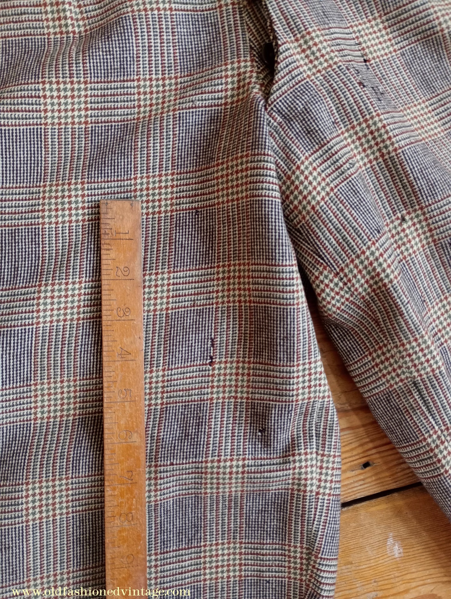 Vintage Mens 1930s 1940s Plus Fours +4s Brown Glen Check Plaid Wool Trousers Breeks Pants 28"