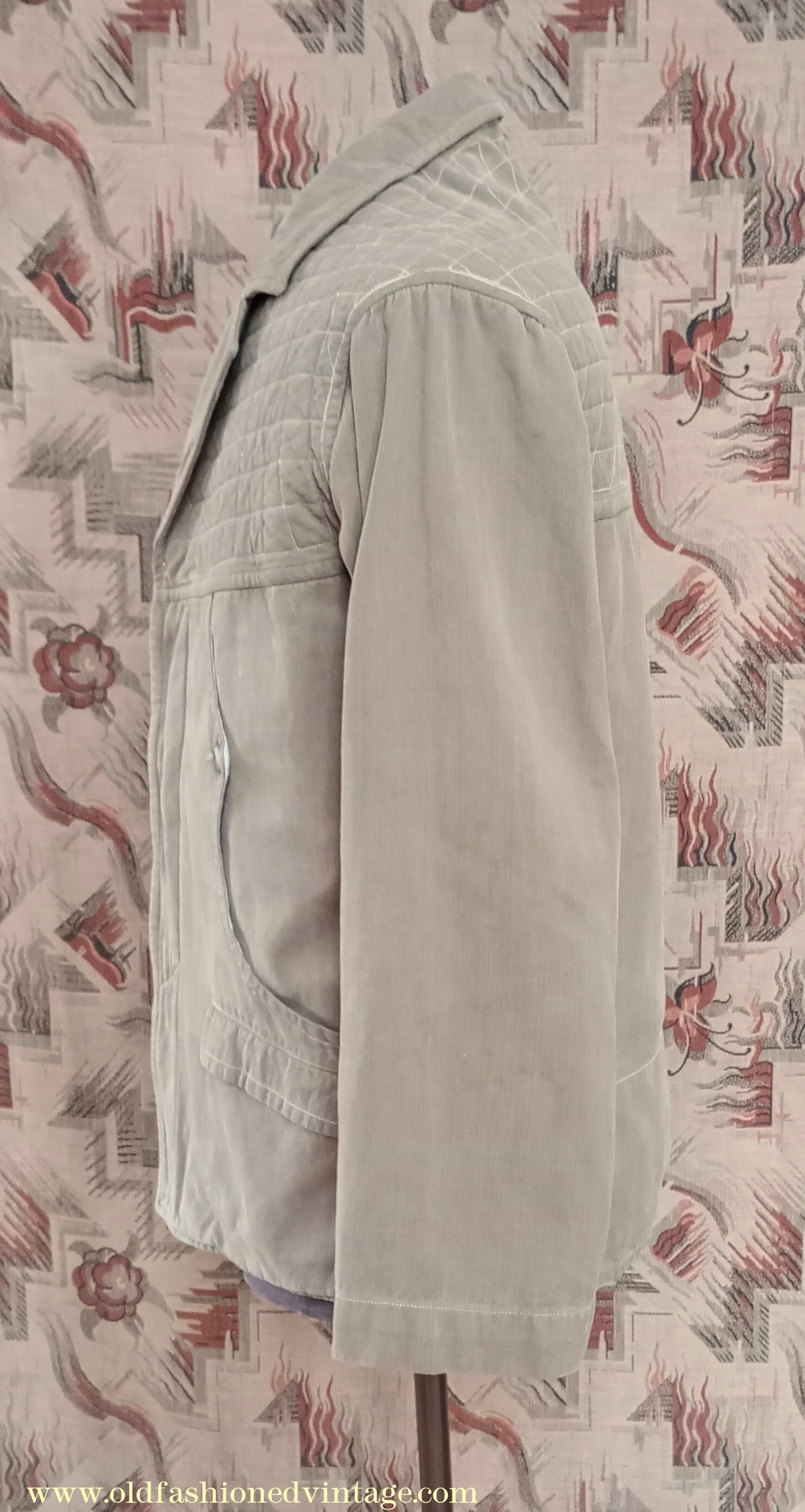 Vintage Mens 1950s Italian Maremmana Hunting Jacket Khaki Cotton 36"