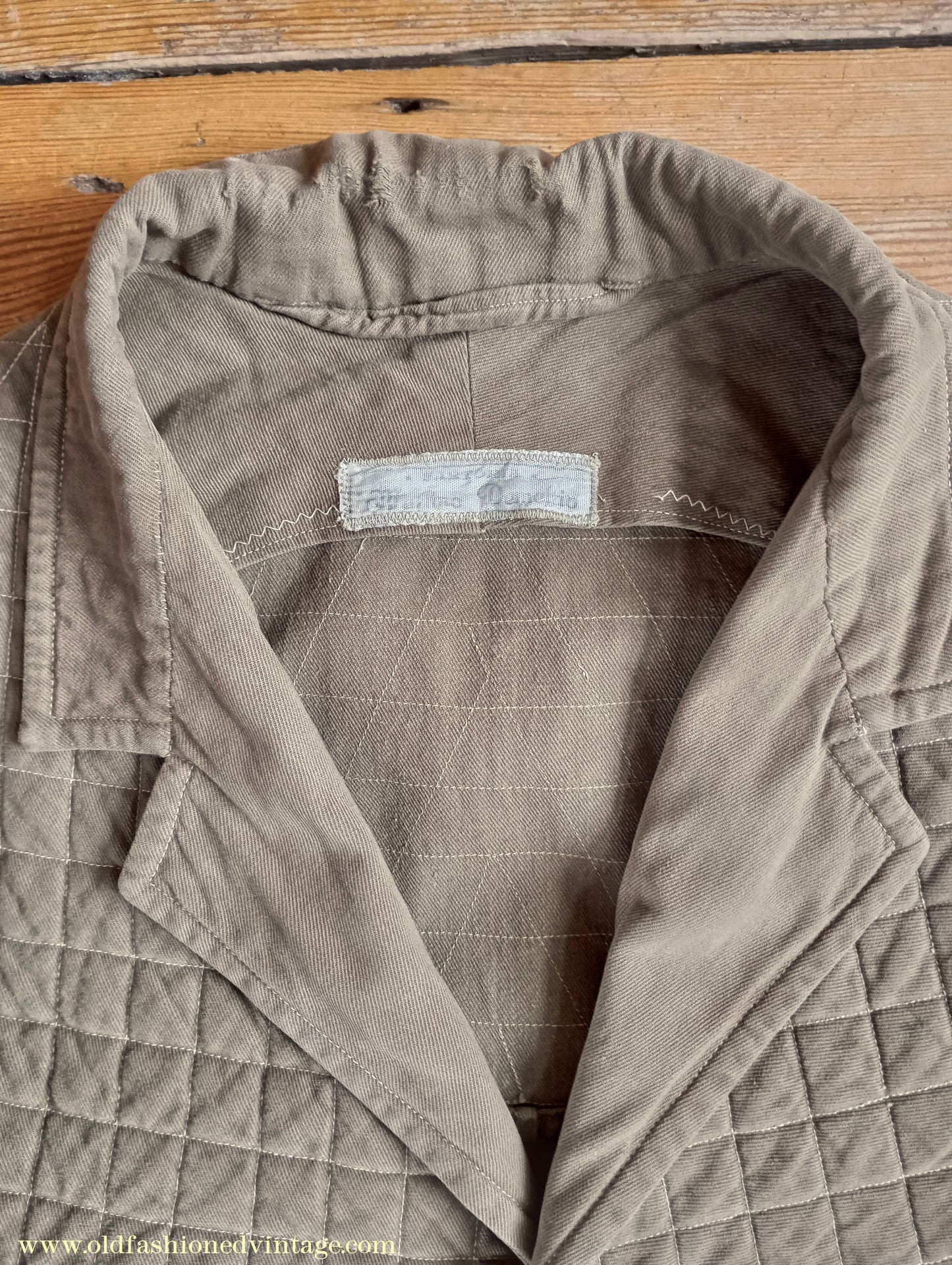 Vintage Mens 1950s Italian Maremmana Hunting Jacket Khaki Cotton 36"