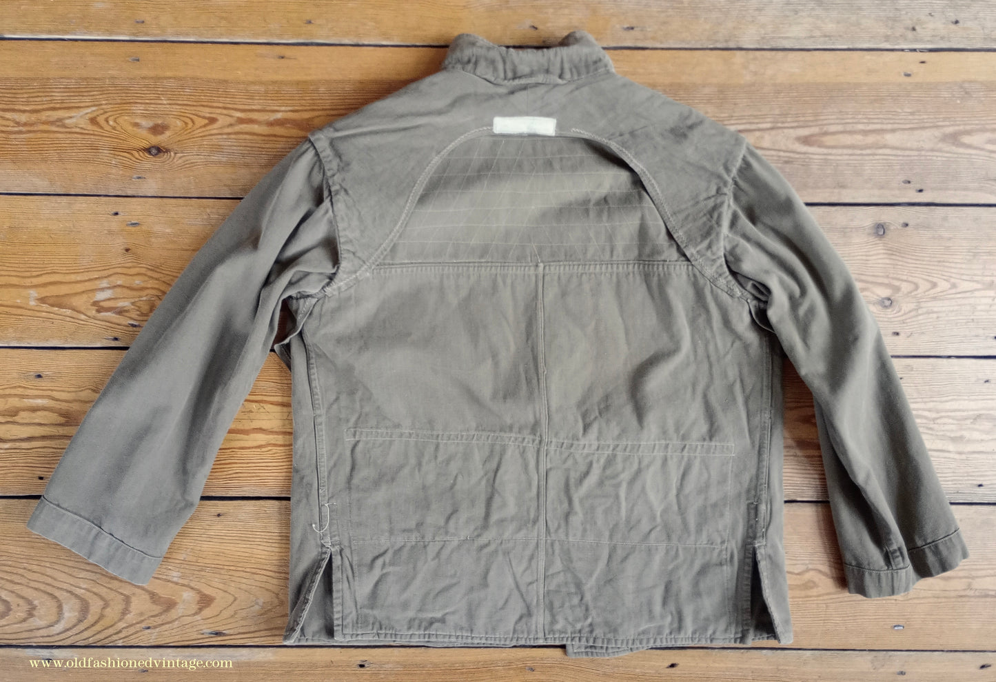 Vintage Mens 1950s Italian Maremmana Hunting Jacket Khaki Cotton 36"