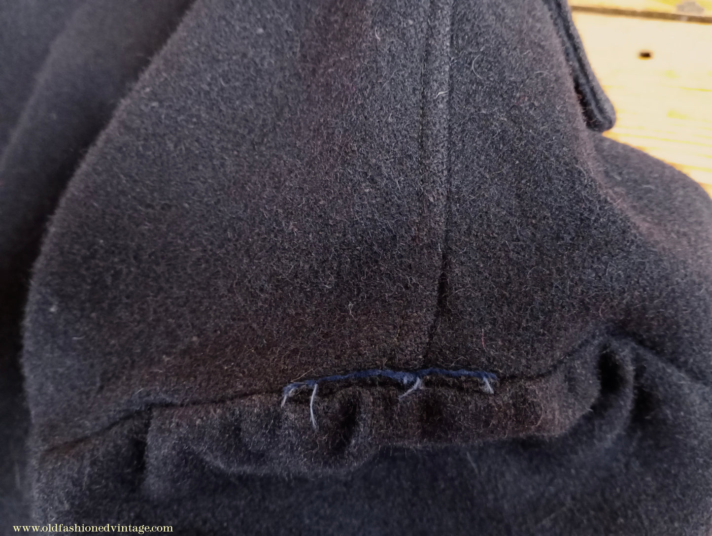Vintage Mens 1940s French Blouson Civilianised Military Battledress Jacket Navy Blue Wool 36"