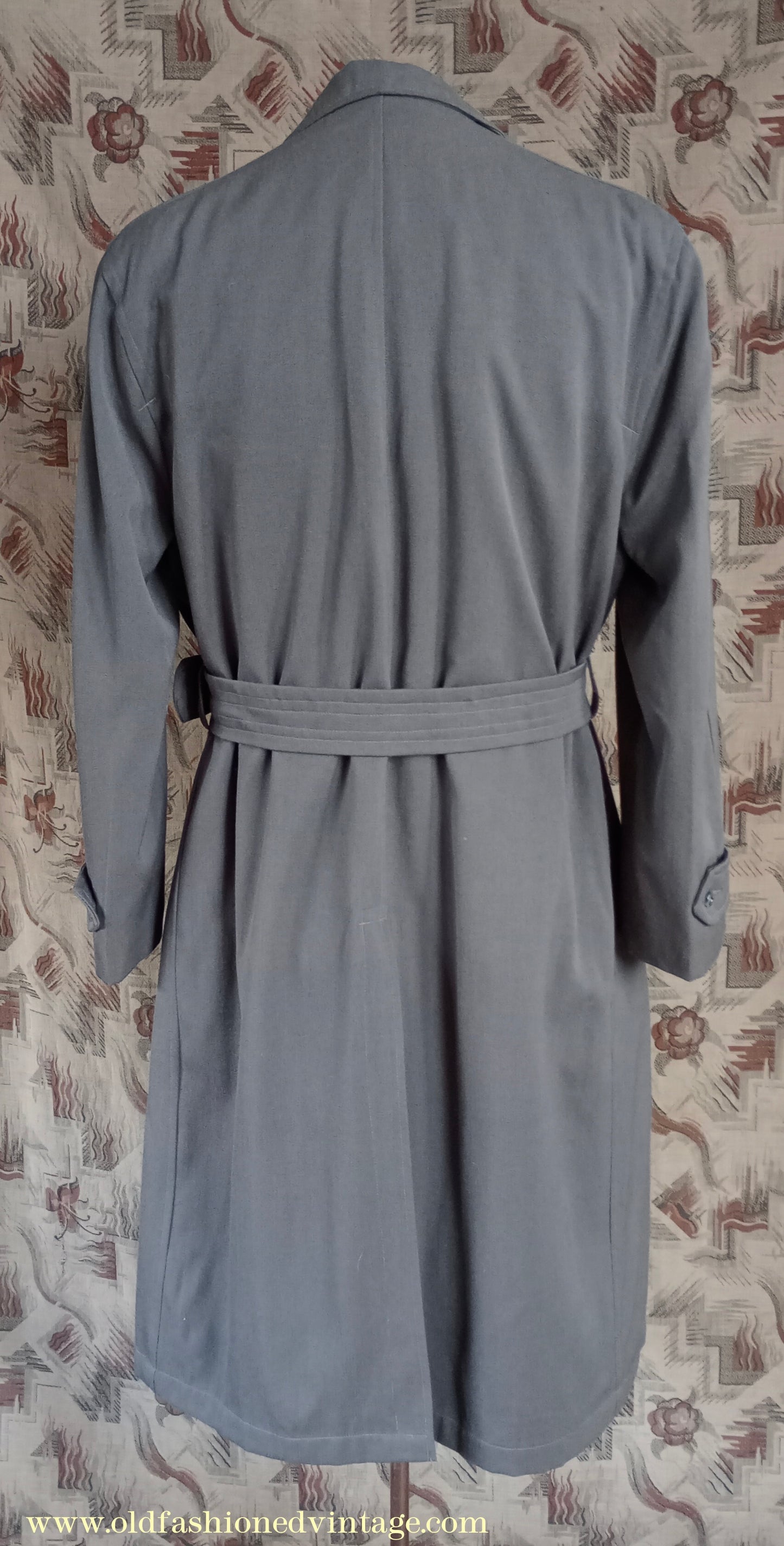 Vintage Mens 1950s Paraqua Trenchcoat Double Breasted Raincoat Rain Trench Coat Mac 40" 42"