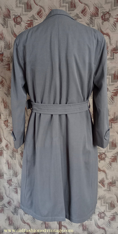 Vintage Mens 1950s Paraqua Trenchcoat Double Breasted Raincoat Rain Trench Coat Mac 40" 42"
