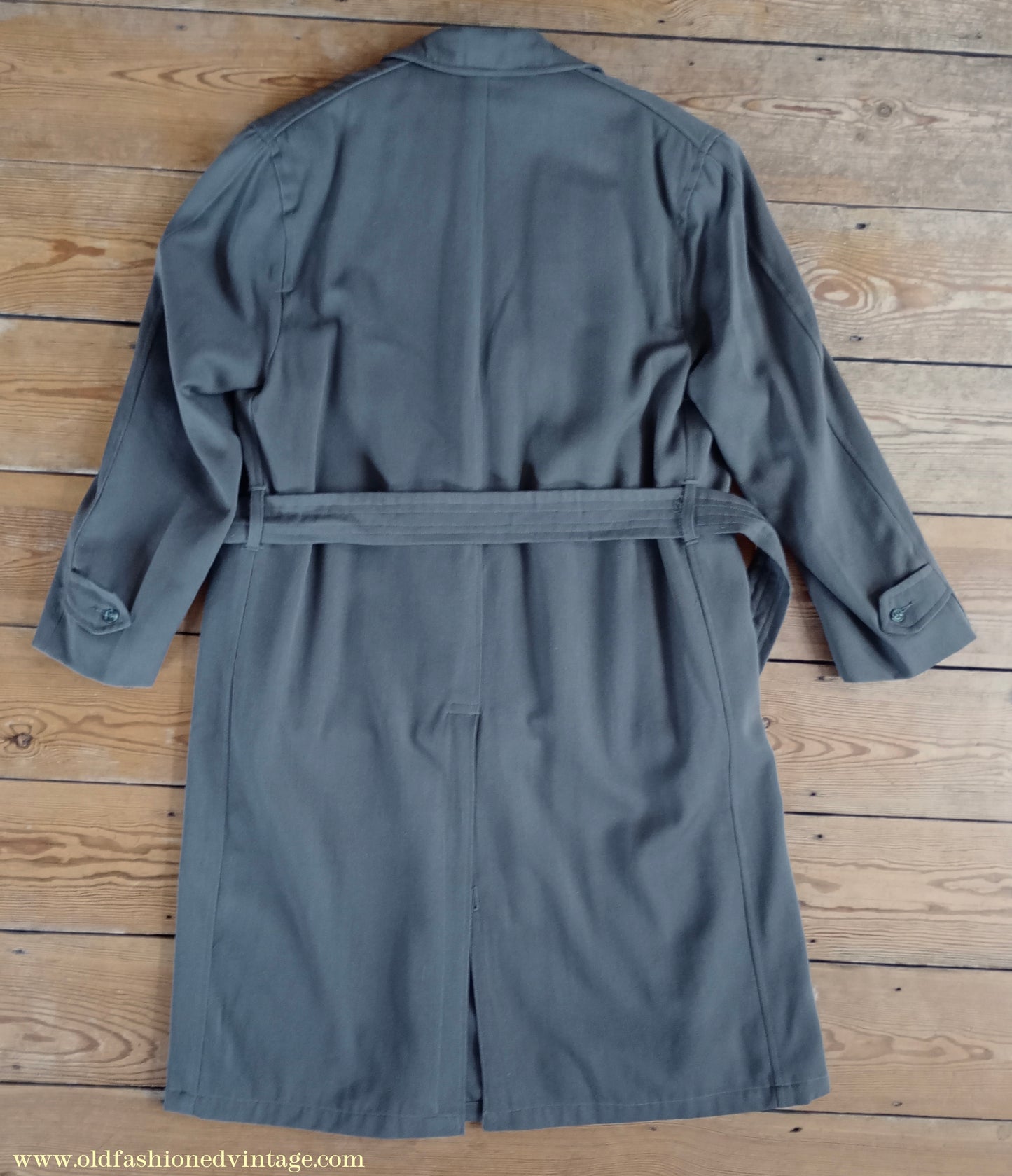 Vintage Mens 1950s Paraqua Trenchcoat Double Breasted Raincoat Rain Trench Coat Mac 40" 42"