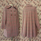 RARE 1940s Checked Swagger Swing Jacket Brown Green Checked Tweed Wool Coat UK S/M