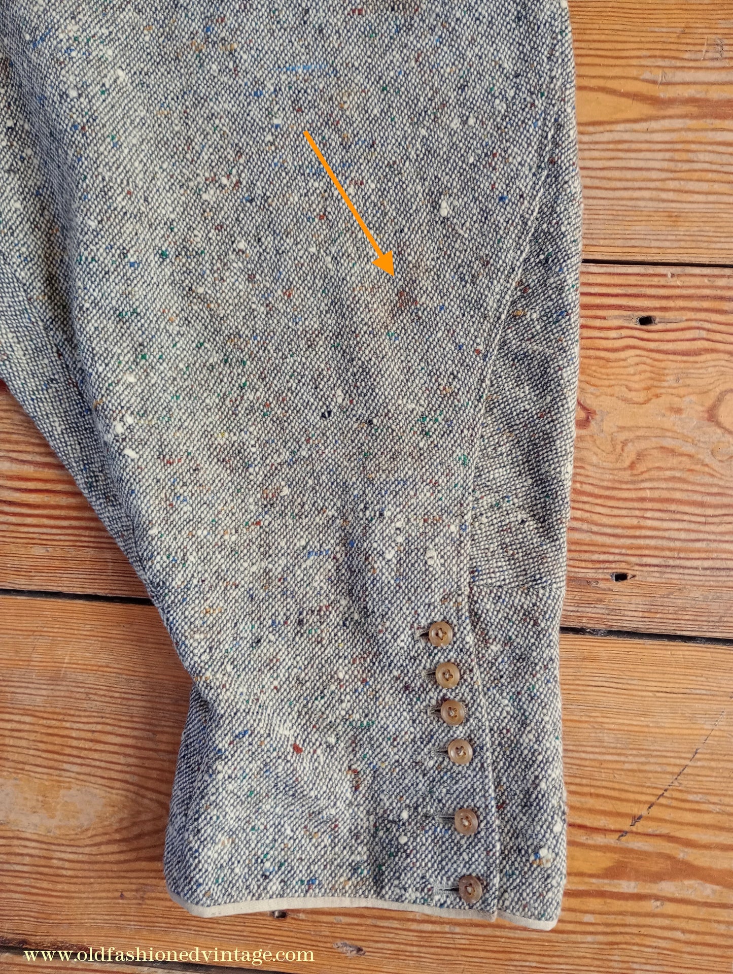 Vintage Mens 1930s Bespoke Breeches Beige Donegal Tweed Flecked Jodhpurs Riding Trousers 39"