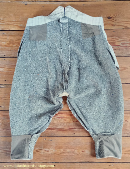 Vintage Mens 1930s Bespoke Breeches Beige Donegal Tweed Flecked Jodhpurs Riding Trousers 39"