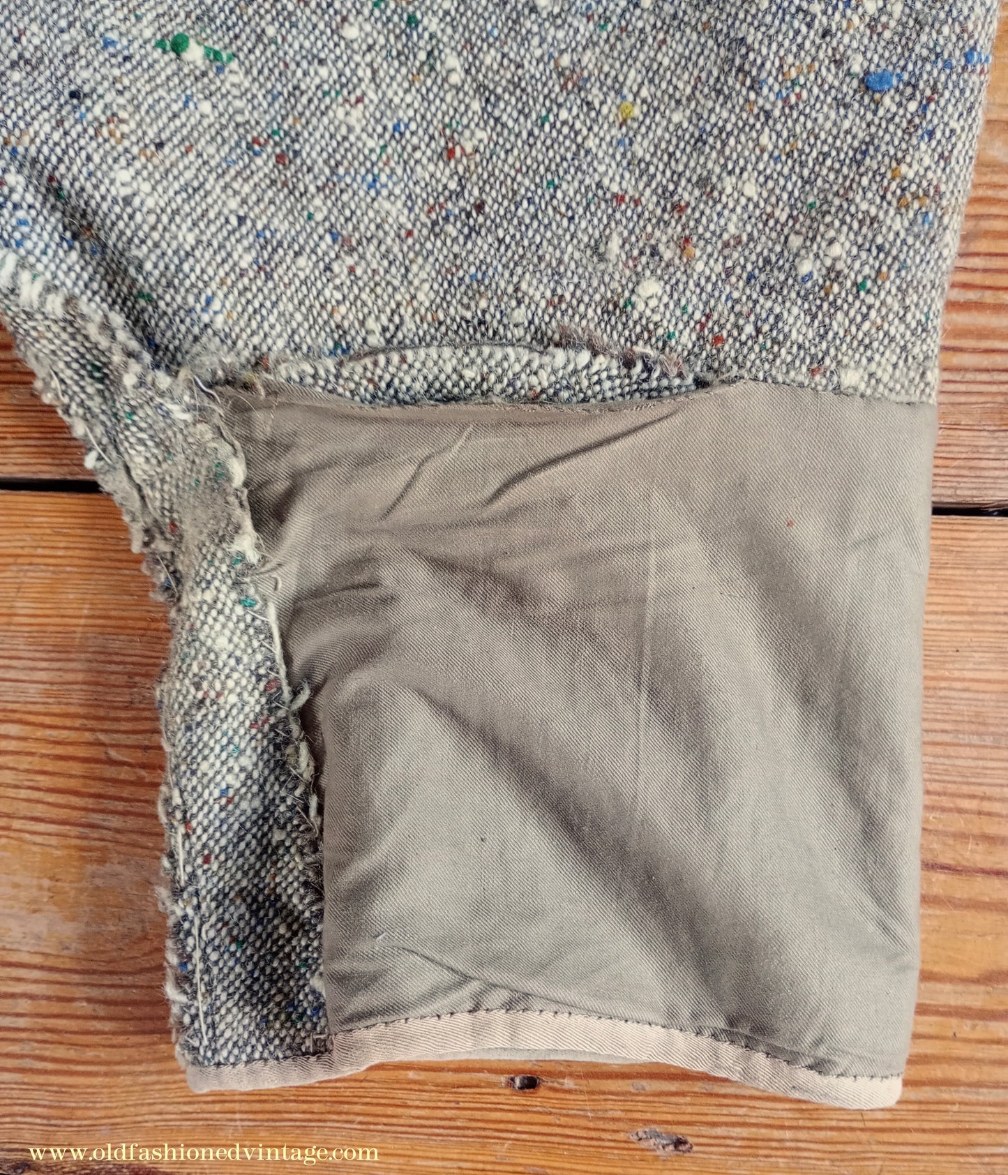 Vintage Mens 1930s Bespoke Breeches Beige Donegal Tweed Flecked Jodhpurs Riding Trousers 39"