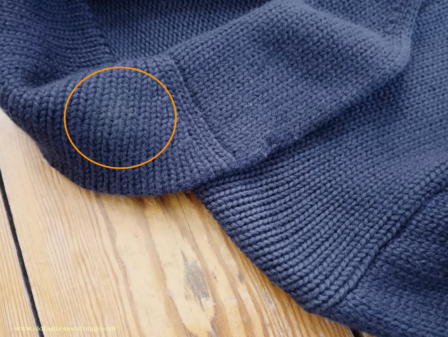Vintage Mens 1930s 1940s Shawl Collar Cardigan Sweater Navy Blue Knit Knitted Wool Jacket S
