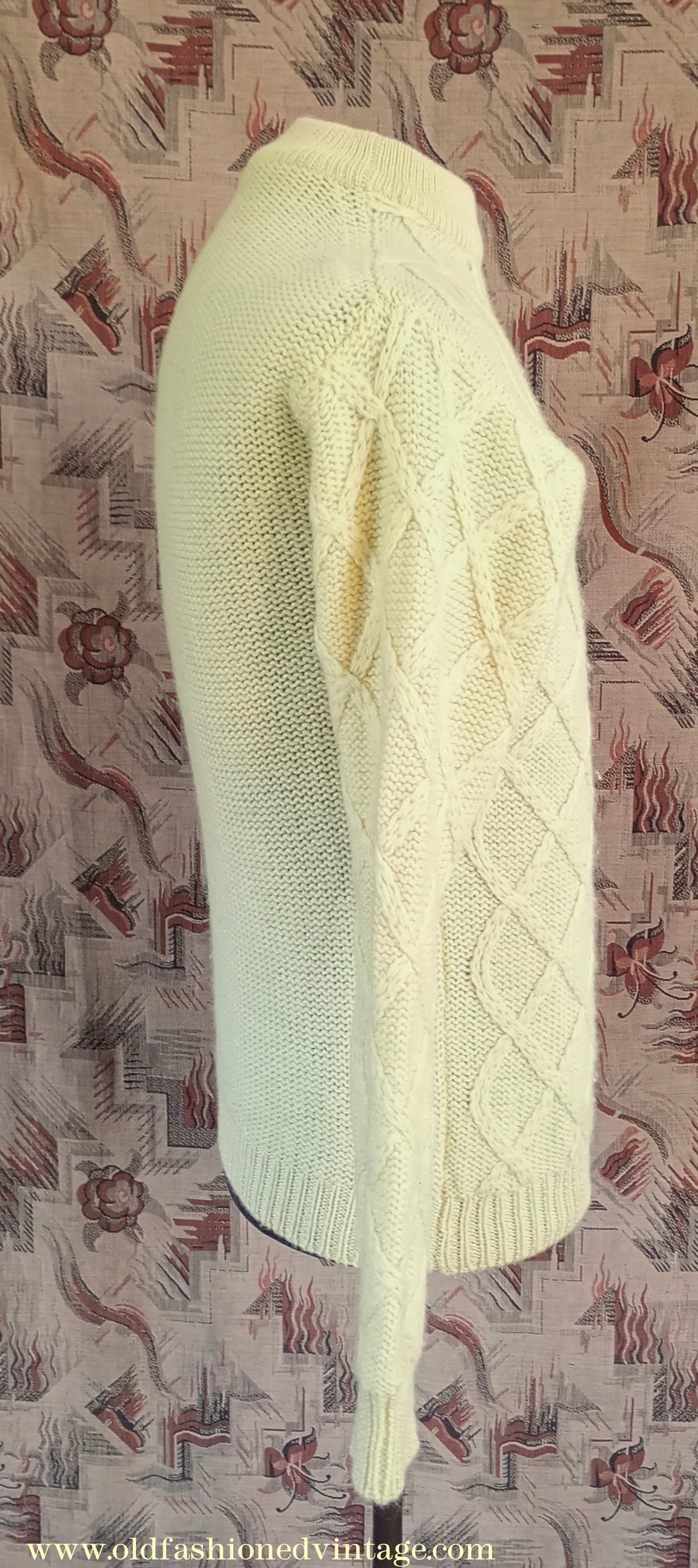 Vintage Mens 1970s 1980s Turtle Neck Jumper Sweater Yellow Wool UK S