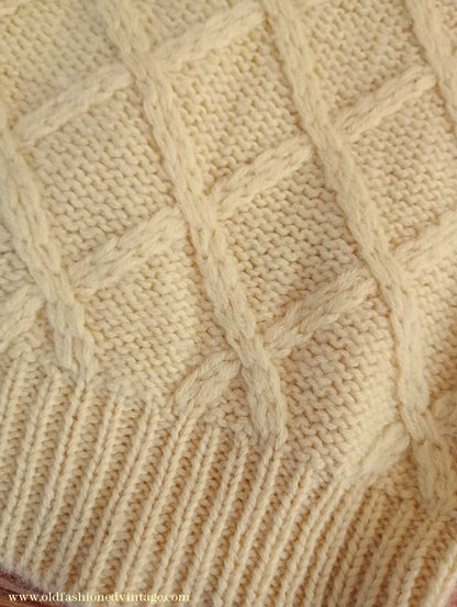 Vintage Mens 1970s 1980s Turtle Neck Jumper Sweater Yellow Wool UK S