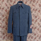 Vintage Mens NOS 1960s West German ZB Civil Defence Uniform Cold War Work Suit Jacket & Trousers Grey Wool 40" 42"