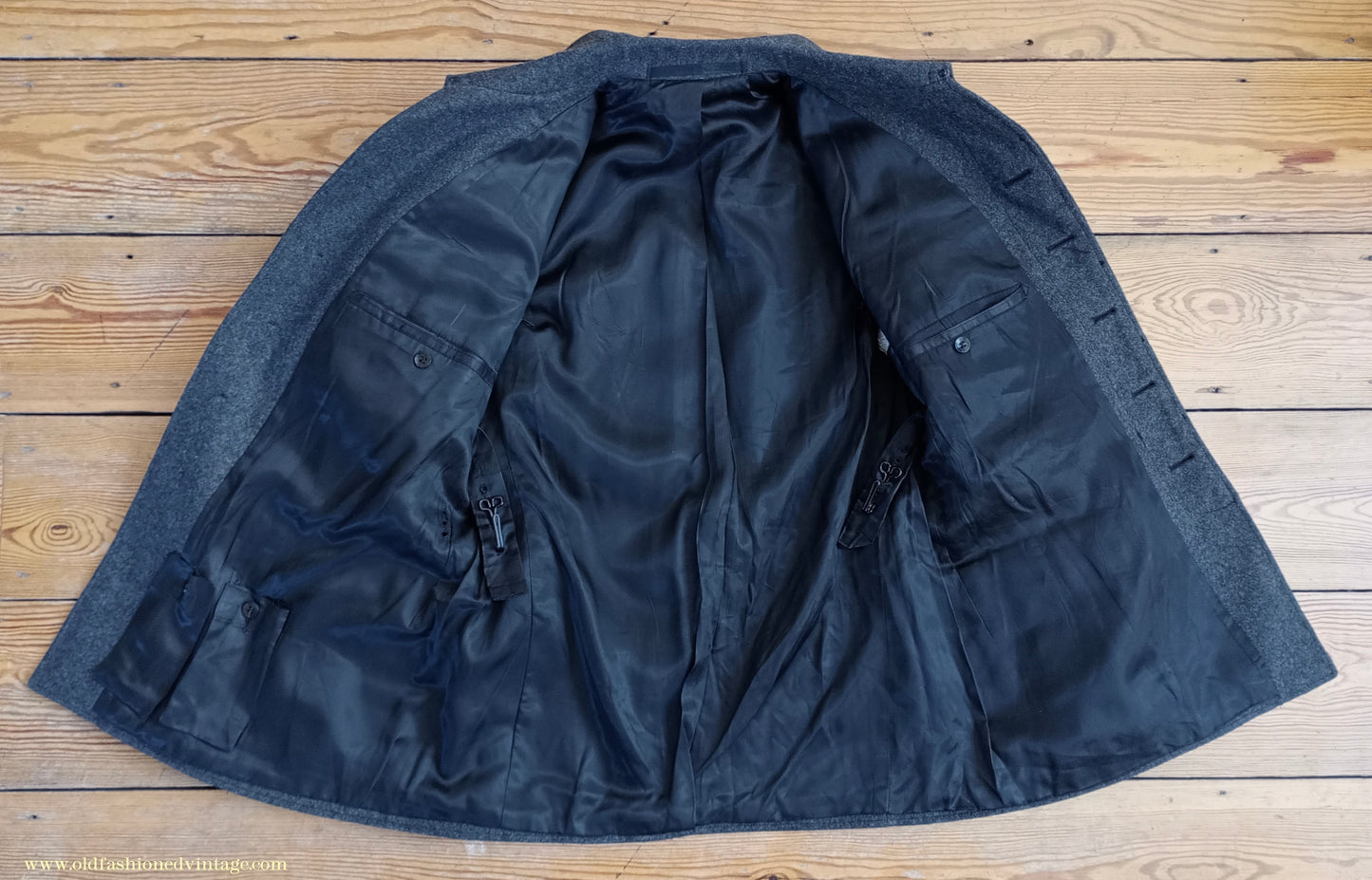 Vintage Mens NOS 1960s West German ZB Civil Defence Uniform Cold War Work Suit Jacket & Trousers Grey Wool 40" 42"