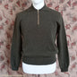 Old Fashioned Garments Vintage Reproduction 1940s Mens Zip Neck Jumper Polo Collar Sweater Lumberjacket Medium