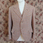 Vintage Mens 1930s Tweed Argyll Kilt Jacket & Waistcoat Set Ginger Windowpane Check Wool Tailored Traditional Scottish Sports Coat 36"