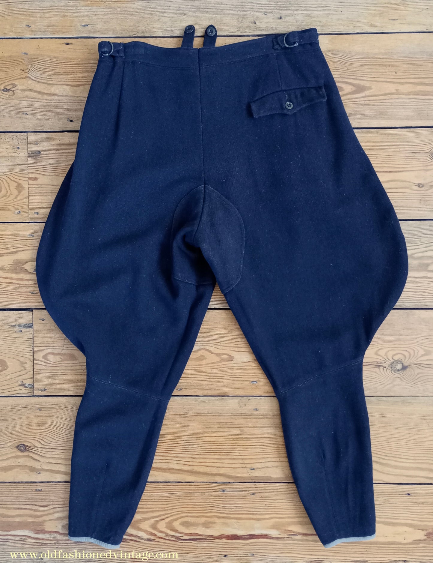 Vintage Mens 1940s Breeches Navy Blue European Jodhpurs Riding Work Trousers Pants 40s 34"
