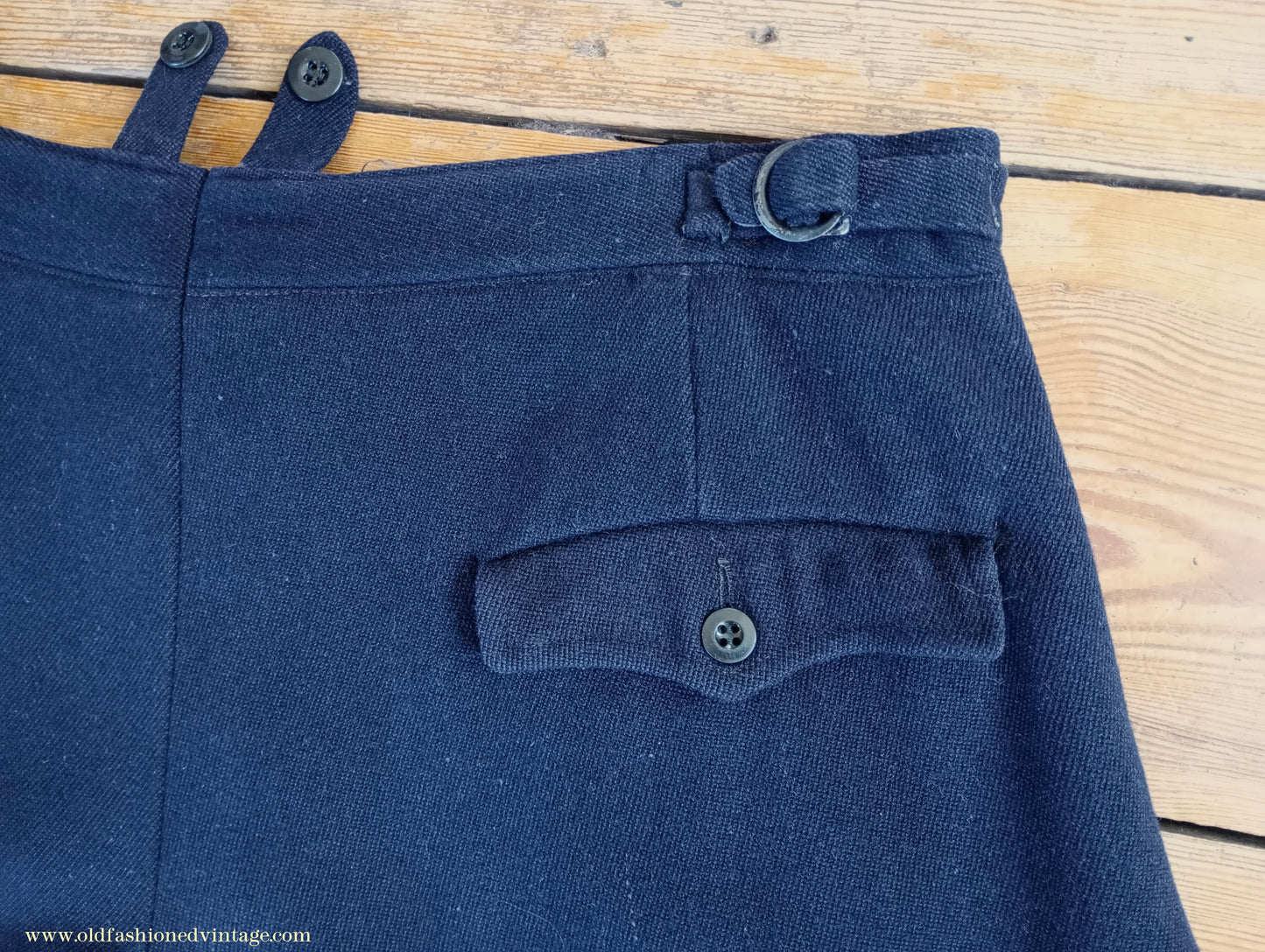 Vintage Mens 1940s Breeches Navy Blue European Jodhpurs Riding Work Trousers Pants 40s 34"
