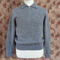 Old Fashioned Garments Vintage Reproduction 1940s Mens Zip Neck Jumper Polo Collar Sweater Lumberjacket Medium