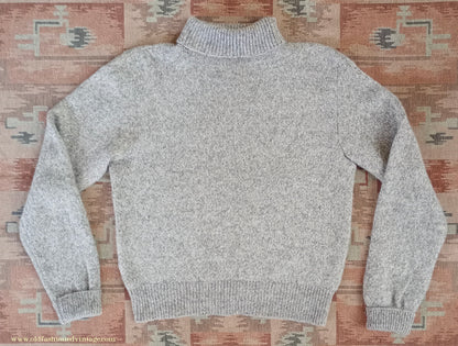 Old Fashioned Garments Vintage Reproduction 1930s 1940s Mens Roll Neck Jumper Polo Turtle Sweater Small