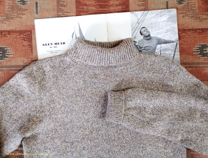 Old Fashioned Garments Vintage Reproduction 1930s 1940s Mens Roll Neck Jumper Polo Turtle Sweater Small