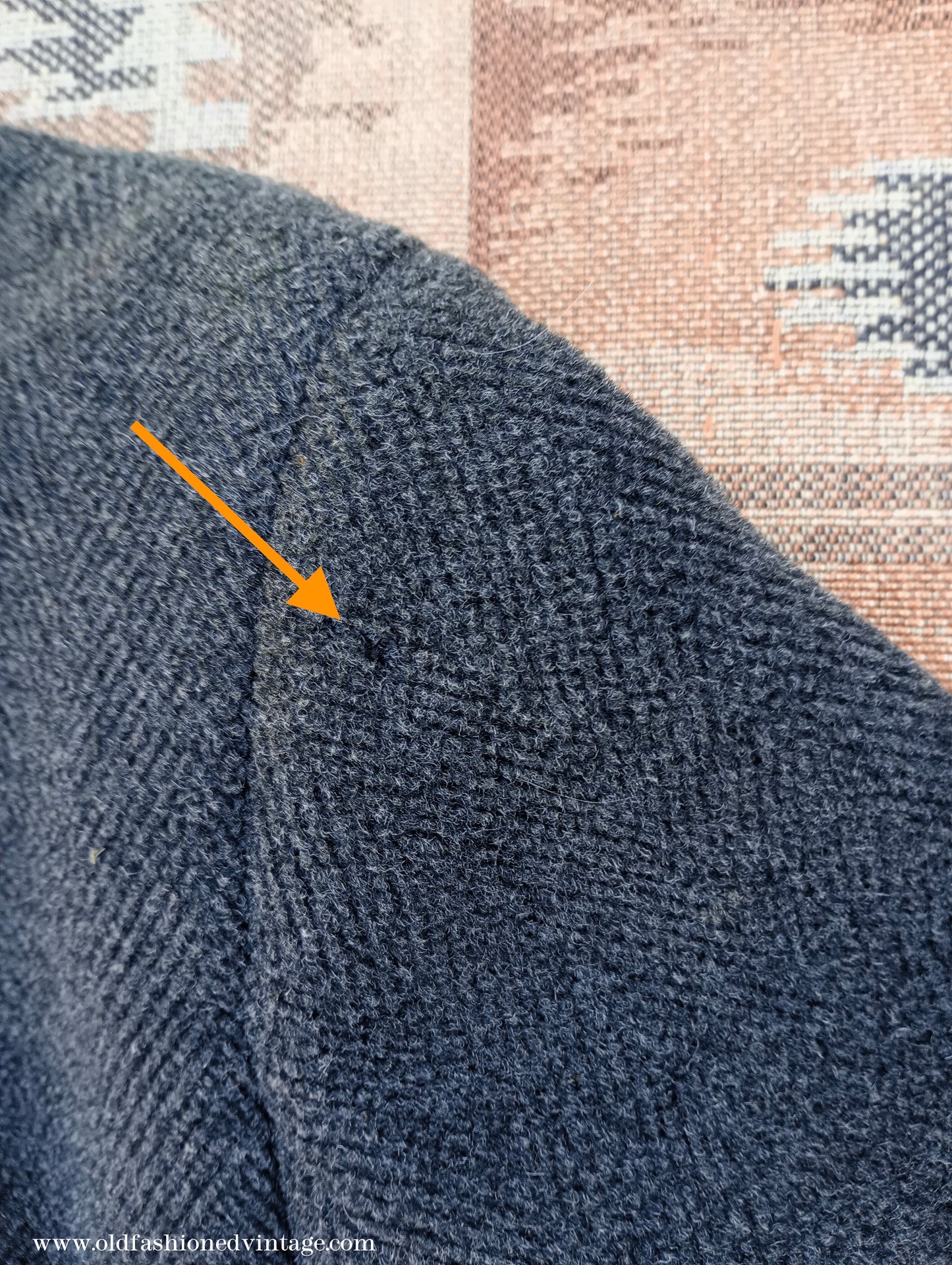 Vintage Mens 1940s 1950s Double Breasted Overcoat Coat Dark Grey Wool DB Belted Medium Long