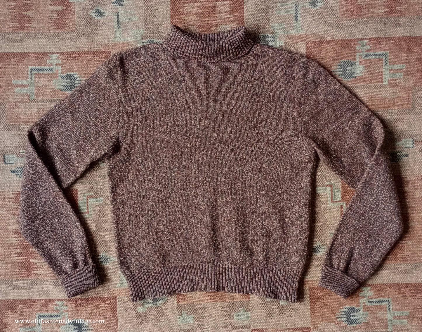 Old Fashioned Garments Vintage Reproduction 1930s 1940s Mens Roll Neck Jumper Polo Turtle Sweater Small