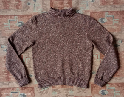 Old Fashioned Garments Vintage Reproduction 1930s 1940s Mens Roll Neck Jumper Polo Turtle Sweater Small