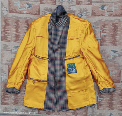 Mens John Brocklehurst Norfolk Tweed Country Belted Jacket Brown Checked Plaid Wool 42"