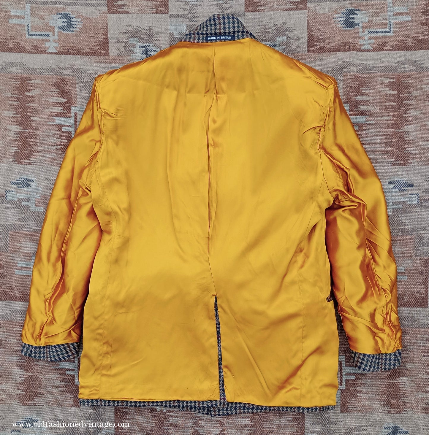 Mens John Brocklehurst Norfolk Tweed Country Belted Jacket Brown Checked Plaid Wool 42"