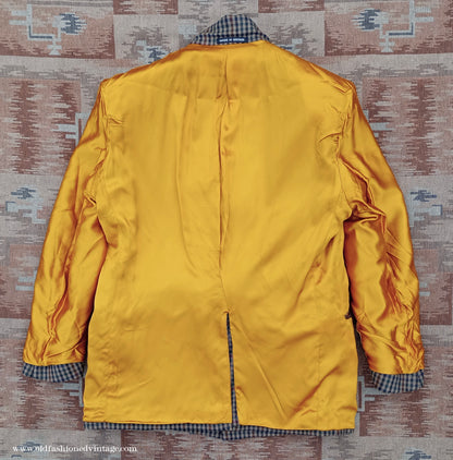 Mens John Brocklehurst Norfolk Tweed Country Belted Jacket Brown Checked Plaid Wool 42"