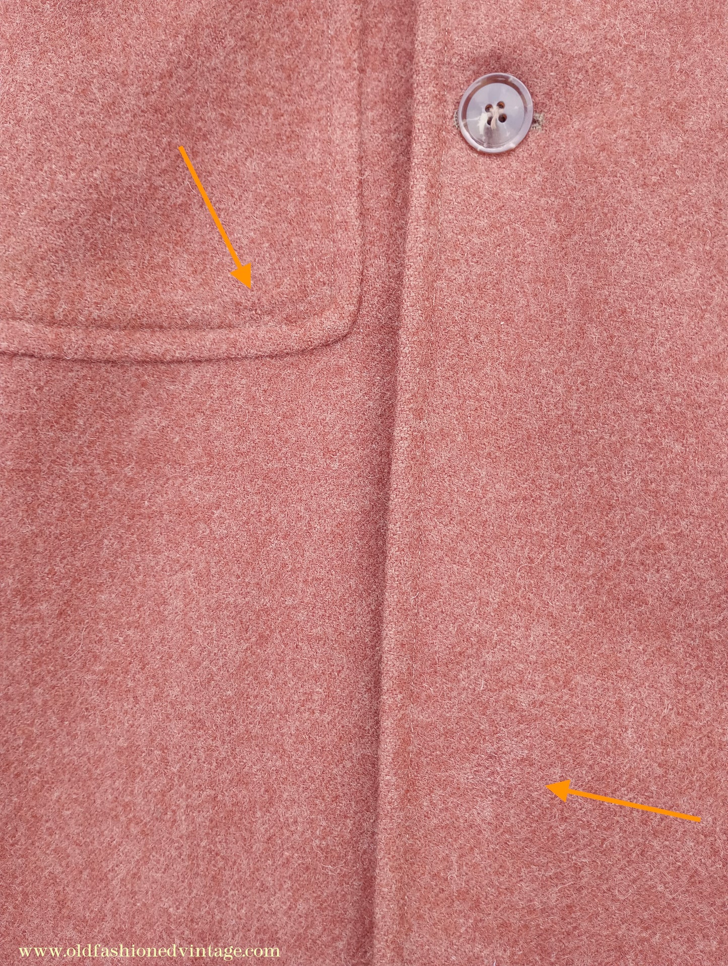 Vintage 1940s Burton CC41 Double Breasted Overcoat Rust Brown Wool Tweed DB Belted 38"