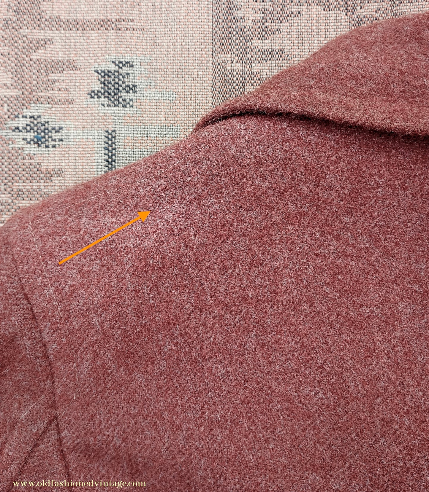 Vintage 1940s Burton CC41 Double Breasted Overcoat Rust Brown Wool Tweed DB Belted 38"