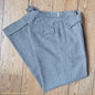 Vintage Mens 1940s Grey Pinstripe Flannel Trousers Pants 30"