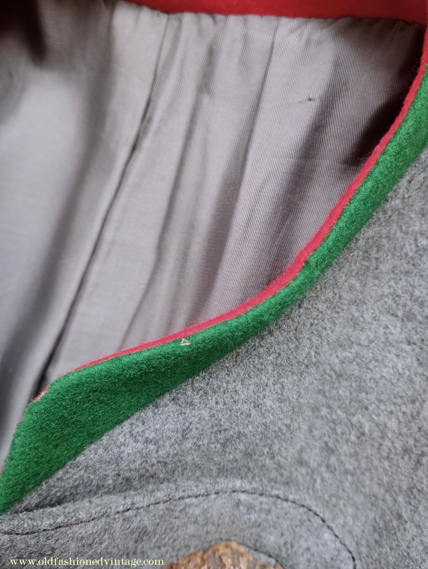 Vintage Mens 1940s Janker Trachten Jacket Double Breasted Coat Grey Wool Horn Buttons Traditional Tyrol German Folk 40"