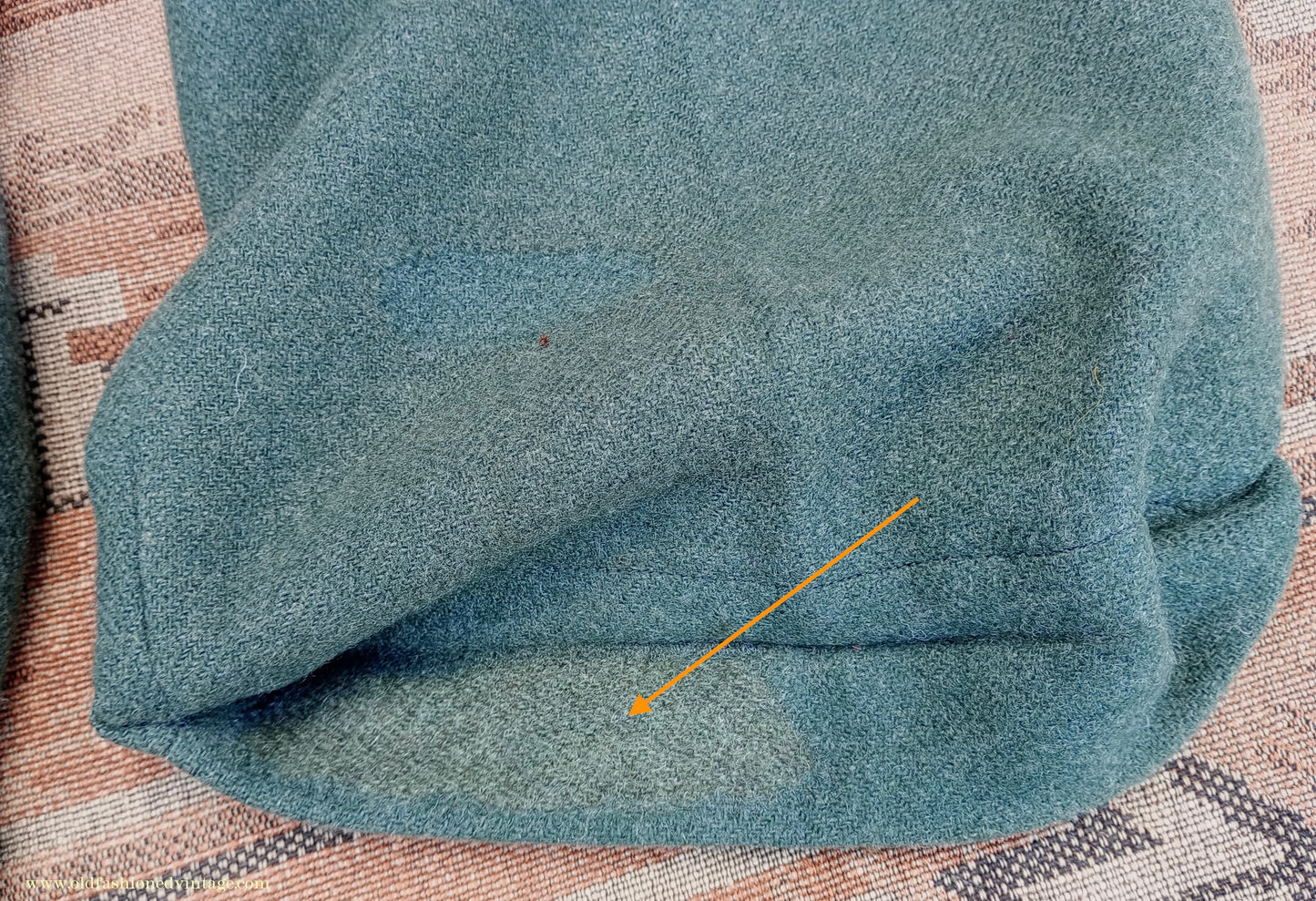 Vintage Mens 1940s CC41 Green Tweed Suit 2 Piece Single Breasted Herringbone Wool 37" 38"