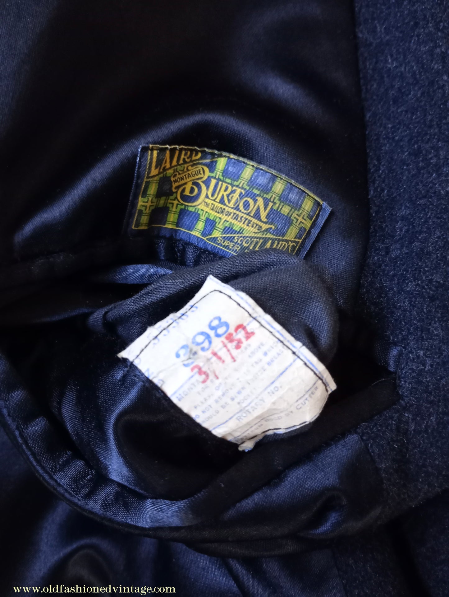 Vintage Mens 1950s Burton Laird Double Breasted Overcoat Coat Dark Charcoal Grey Wool DB Belted XL