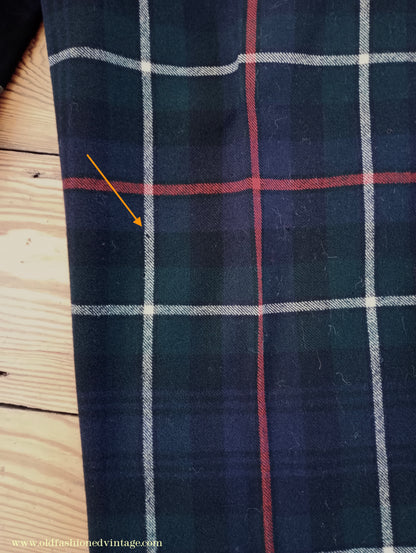 Vintage Mens 1940s Bespoke Mackenzie Tartan Trews Military Highland Trousers Post WW2 Uniform Pants 30"