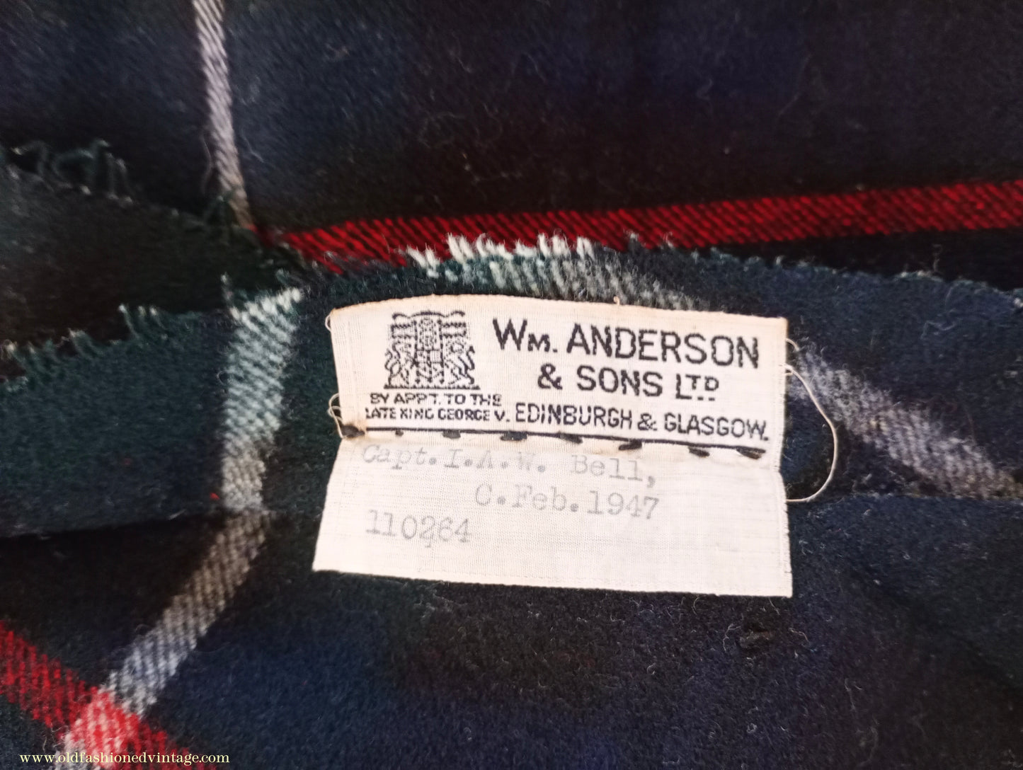 Vintage Mens 1940s Bespoke Mackenzie Tartan Trews Military Highland Trousers Post WW2 Uniform Pants 30"