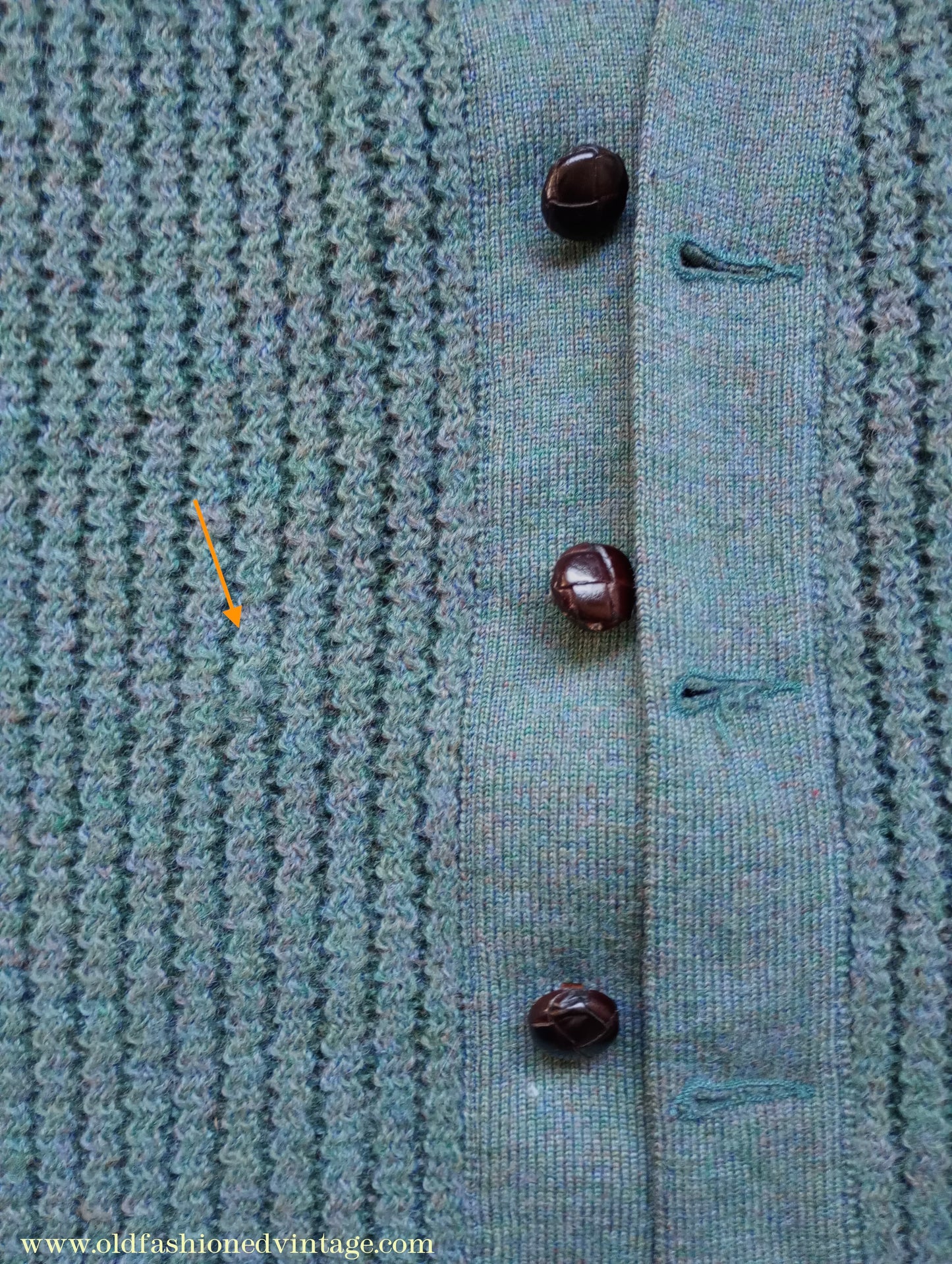 Vintage Mens 1950s 1960s Jaeger Cardigan Sweater Ribbed Raglan Sleeves Lovat Green Wool 38