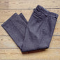 Vintage Mens 1930s 1940s French Workwear Trousers Heavyweight Brown Wool Cinch Back Pants 30"
