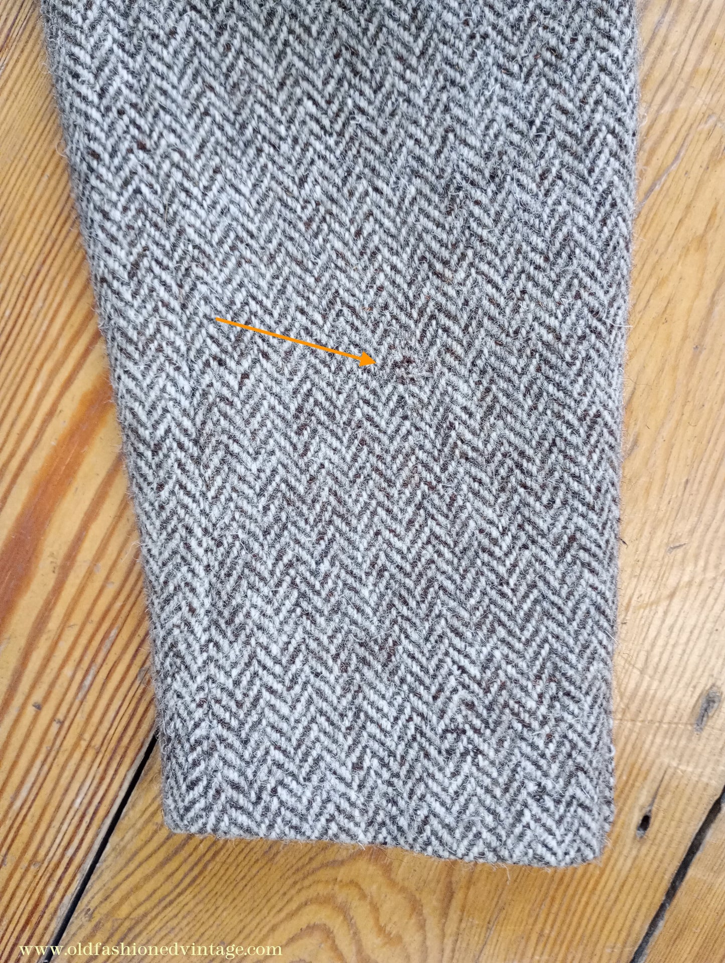Vintage Mens 1960s Alexandre Harris Tweed 3 Piece Suit Brown Oatmeal Herringbone Wool 40" Long