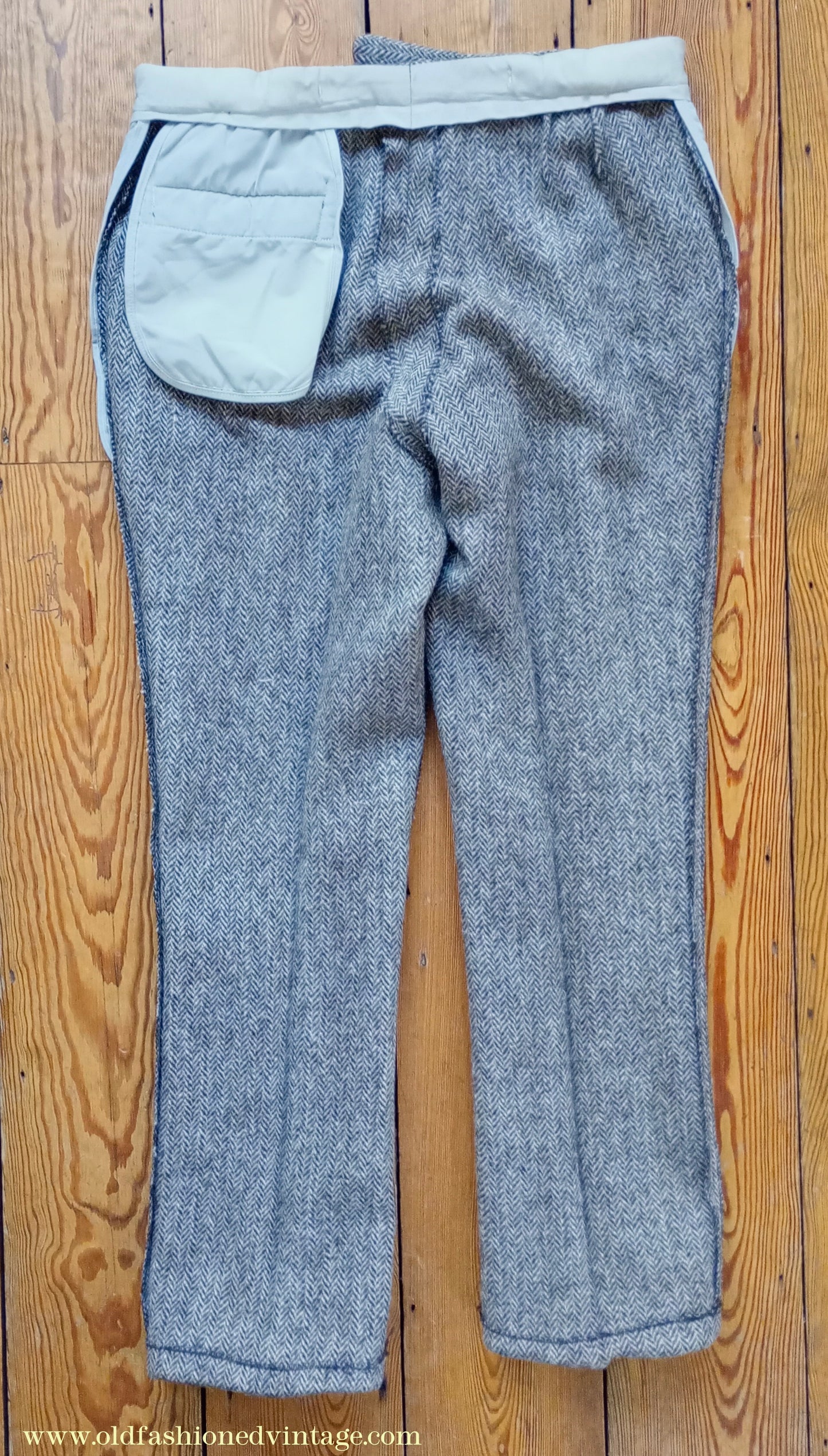 Vintage Mens 1960s Alexandre Harris Tweed 3 Piece Suit Brown Oatmeal Herringbone Wool 40" Long