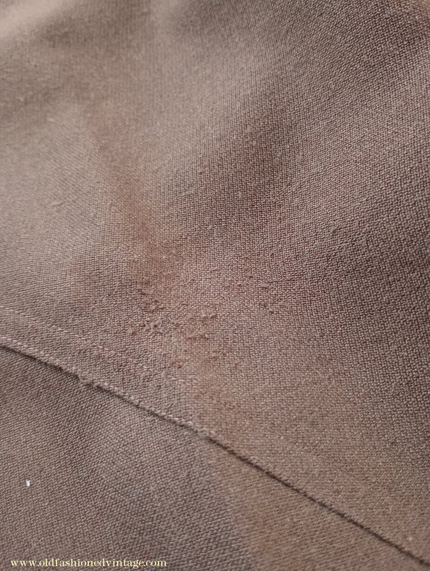 Vintage Mens 1950s Italian Riding Trousers Brown Wool Equestrian Ranch Pants 34" Long