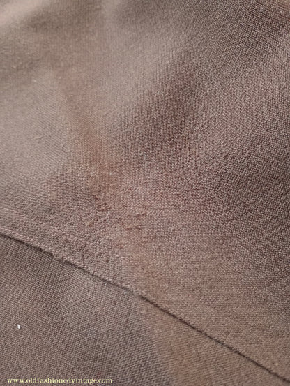 Vintage Mens 1950s Italian Riding Trousers Brown Wool Equestrian Ranch Pants 34" Long