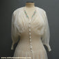 WONDERFUL 1940s Negligee Peignoir Sheer White Boudoir Robe Dressing Gown UK S