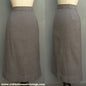 Vintage 1950s Skirt High Waist Grey Flannel Bourne & Hollingsworth UK XS