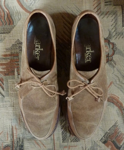 Vintage Barker Brown Suede Lace Up Shoes UK 6 6.5