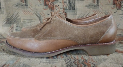 Vintage Barker Brown Suede Lace Up Shoes UK 6 6.5