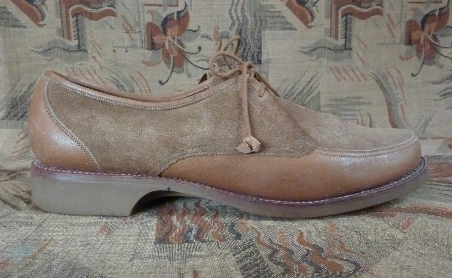 Vintage Barker Brown Suede Lace Up Shoes UK 6 6.5